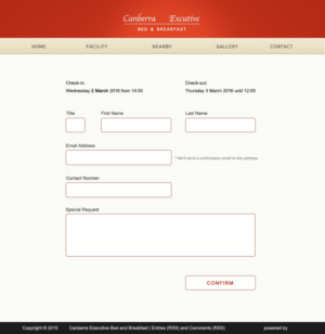 Web Design by dzwtt for Canberra Short Term & Holiday Accommodation | Design: #7977078