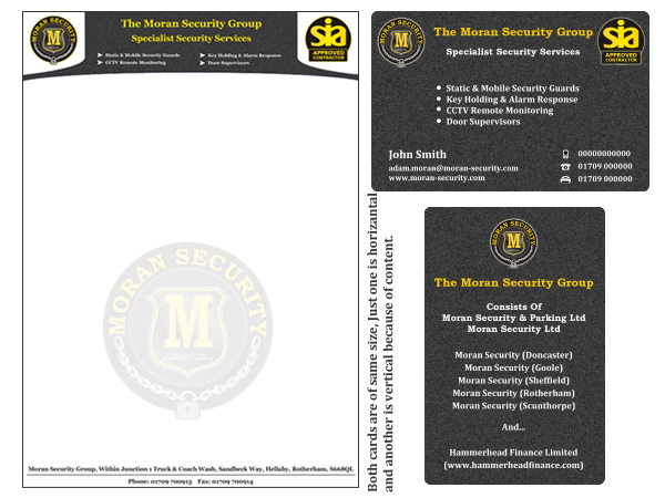 Business Card Design by inspiredart for Moran Security Ltd | Design #401775