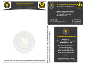 Design de Carte de Visite par inspiredart pour Moran Security Ltd | Design : #401775