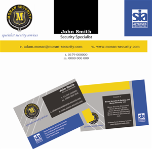 Design de Carte de Visite par KMBHS Designs pour Moran Security Ltd | Design : #398203
