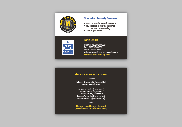 Design de Carte de Visite par Darina Stoianova pour Moran Security Ltd | Design #396428