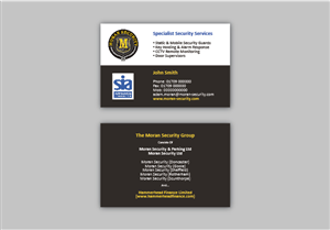 Design de Carte de Visite par Darina Stoianova pour Moran Security Ltd | Design #396428