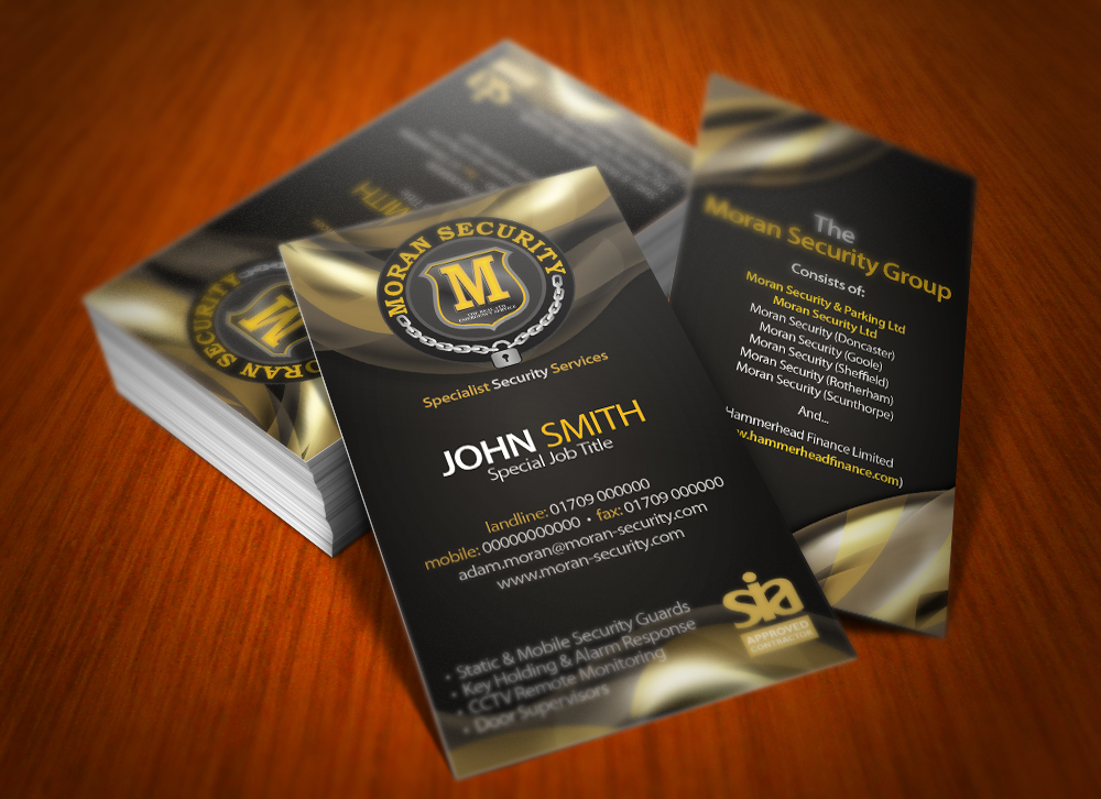 Business Card Design by AngstyG for Moran Security Ltd | Design #397667