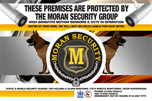 600cm x 400cm Security Warning Sign | Design de Poster par disign