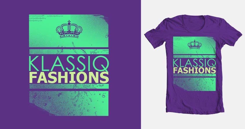 Diseño de Camiseta por Donn Marlou Ramirez para KLASSIQ FASHIONS | Diseño #1949529