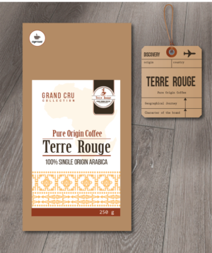 Terre rouge -Pure Origin Coffee | Label Design by alex989