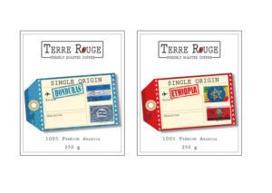 Terre rouge -Pure Origin Coffee | Label Design by Yvette