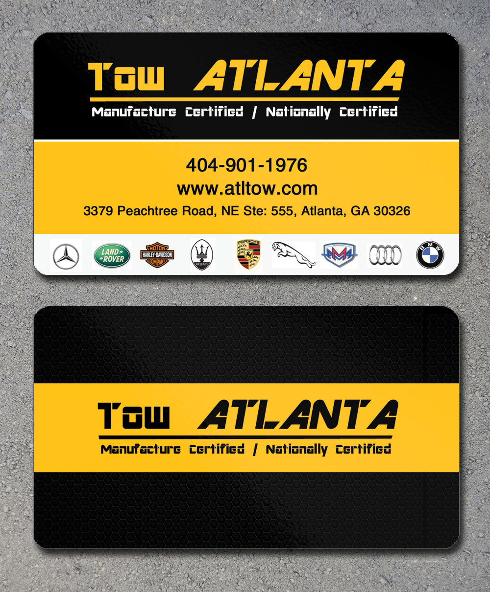 Business Card Design by Lanka Ama for Tow Atlanta | Design #7924271
