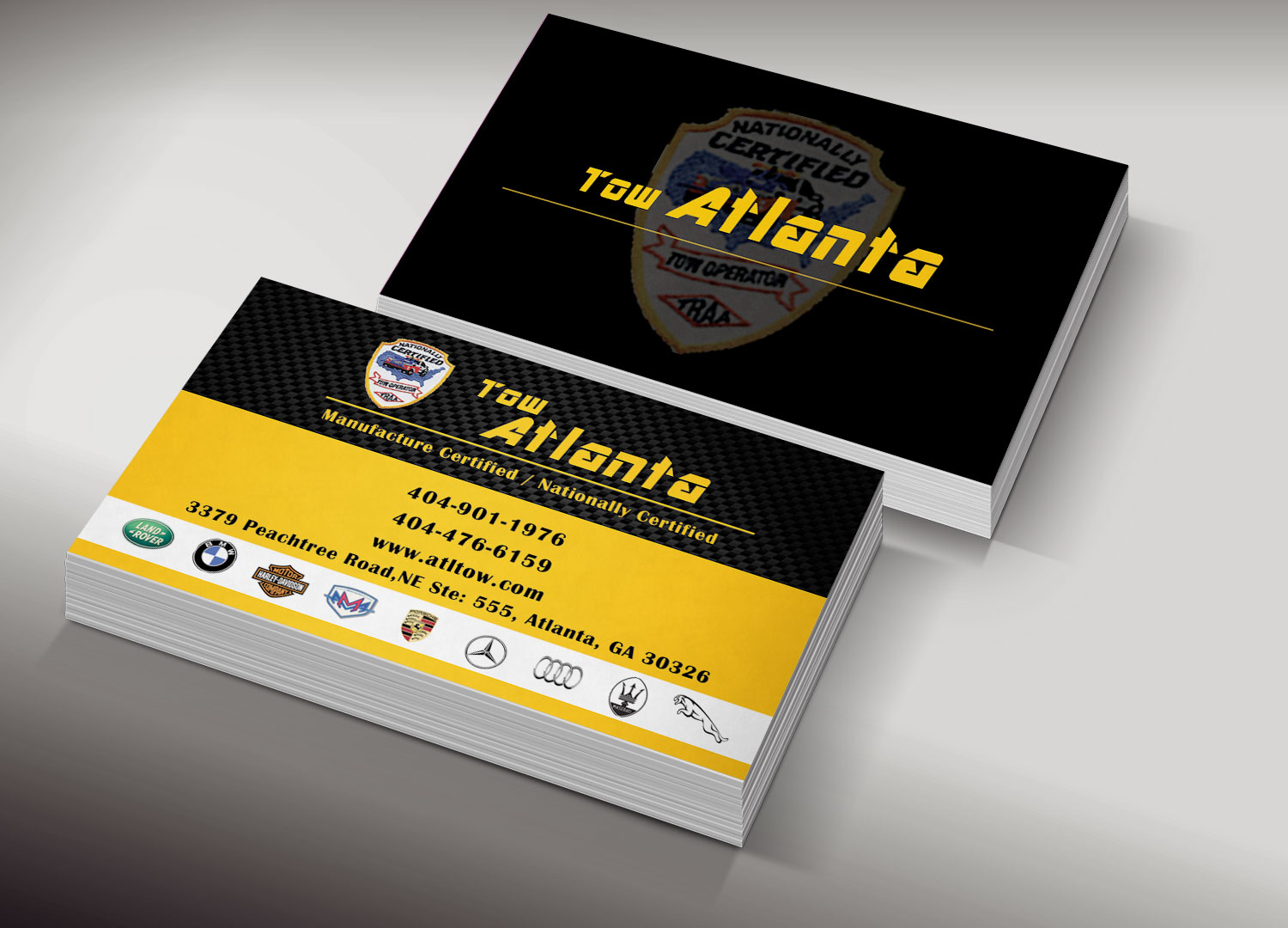Business Card Design by Lanka Ama for Tow Atlanta | Design #7924278
