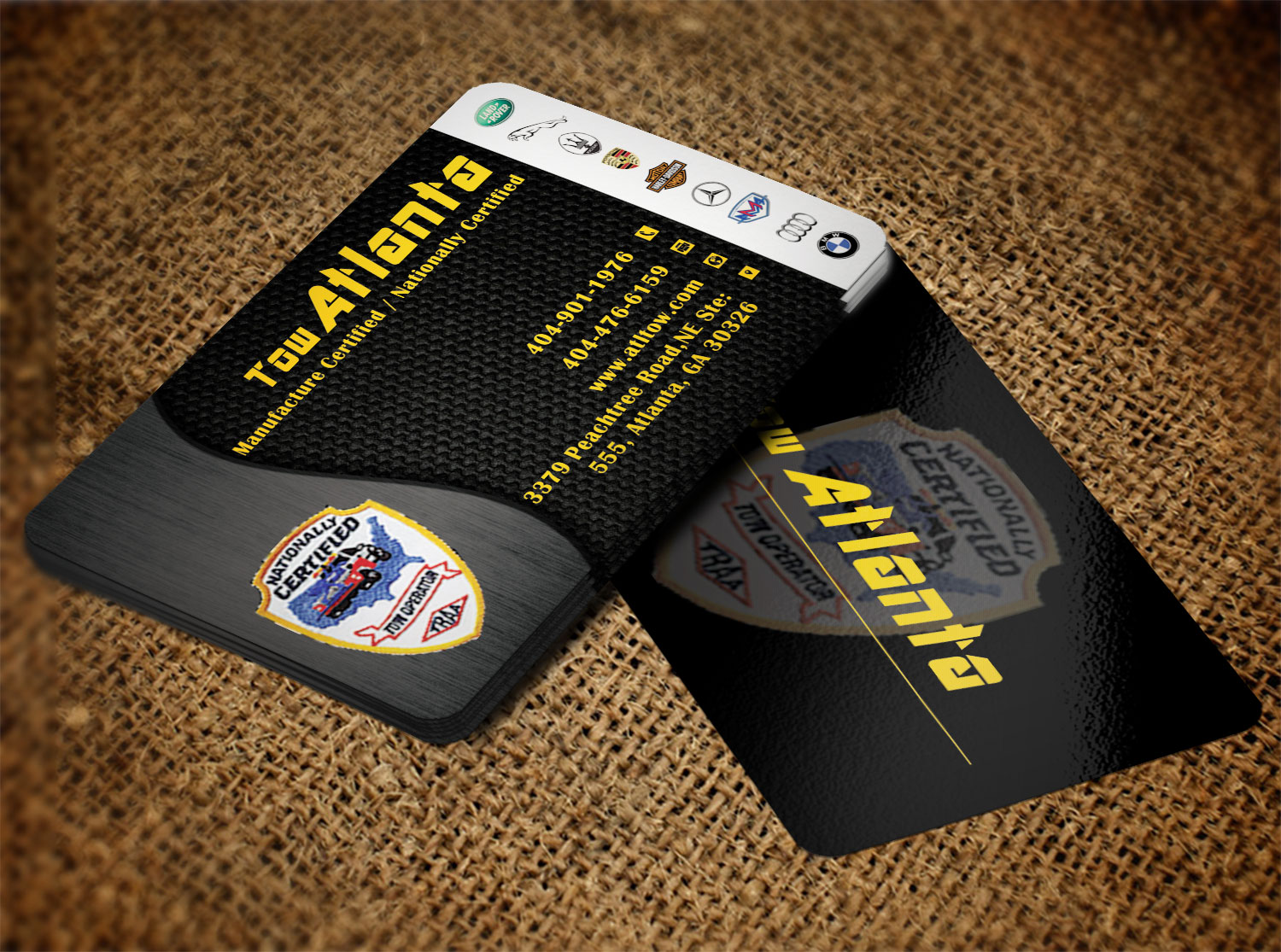 Business Card Design by Lanka Ama for Tow Atlanta | Design #7924283