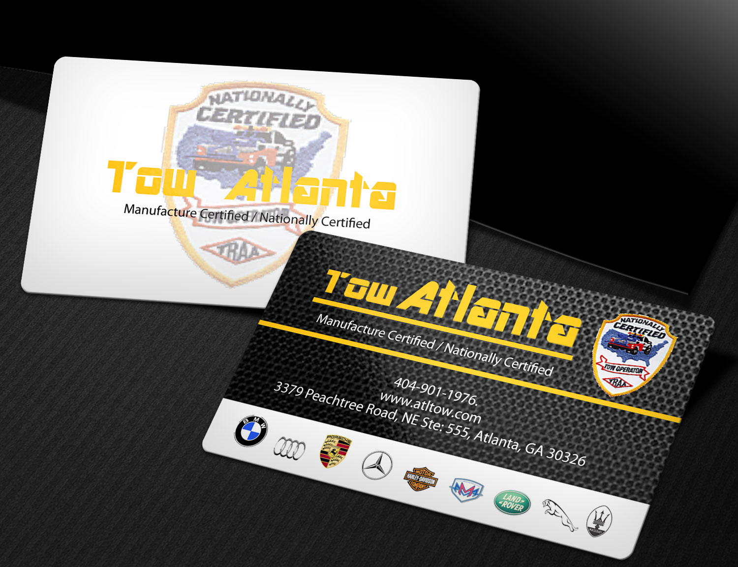 Business Card Design by Lanka Ama for Tow Atlanta | Design #7924290
