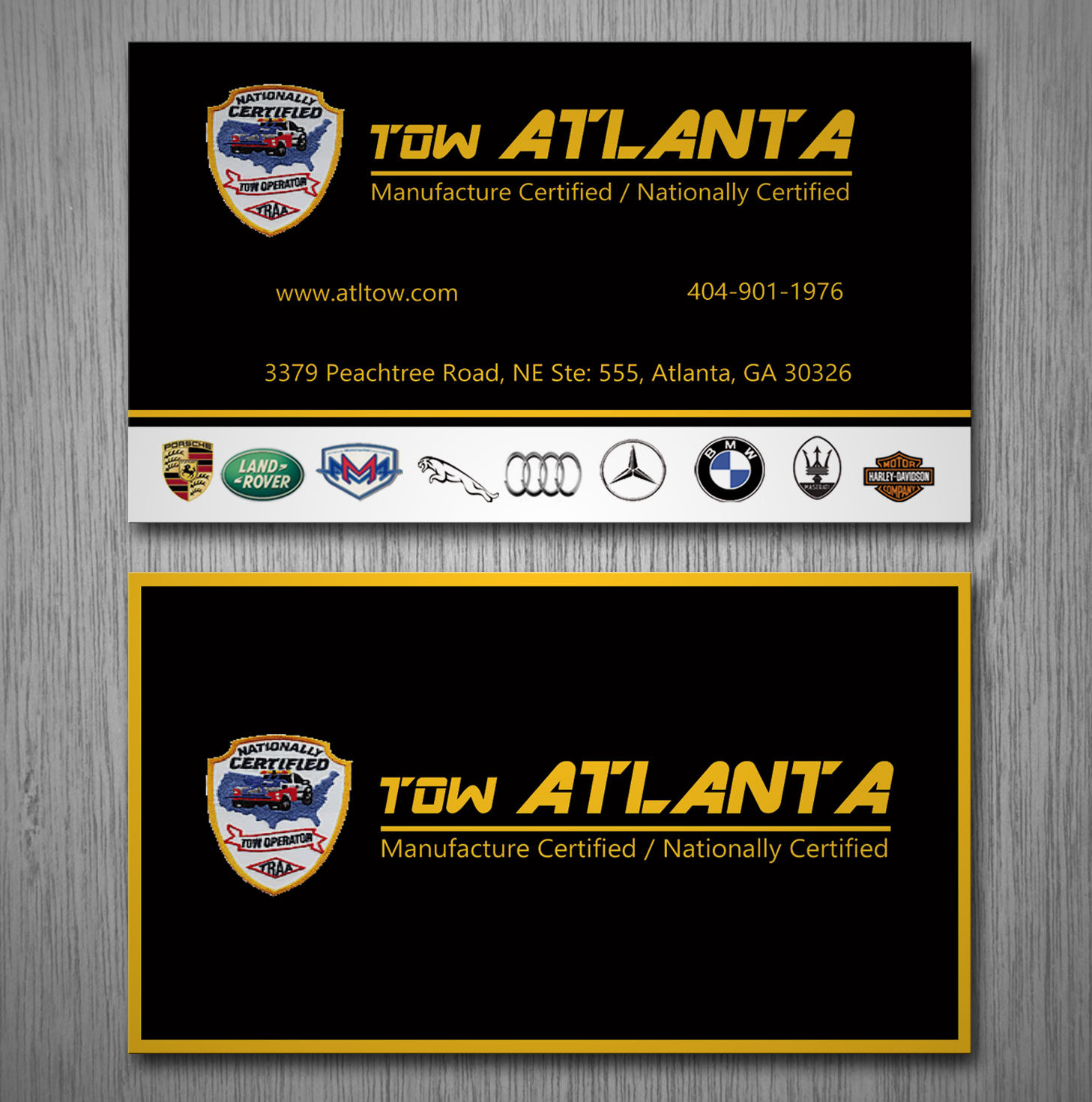 Business Card Design by Lanka Ama for Tow Atlanta | Design #7924296