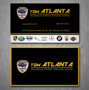 Business Card Design by Lanka Ama for Tow Atlanta | Design: #7924296