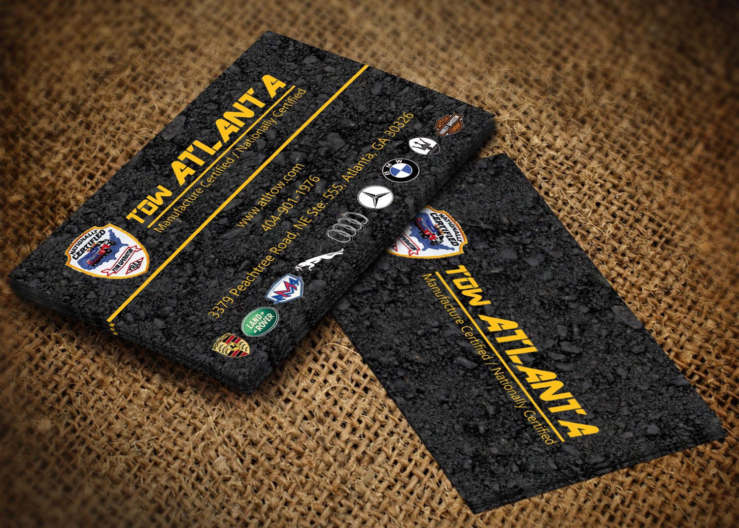 Business Card Design by Lanka Ama for Tow Atlanta | Design #7924298