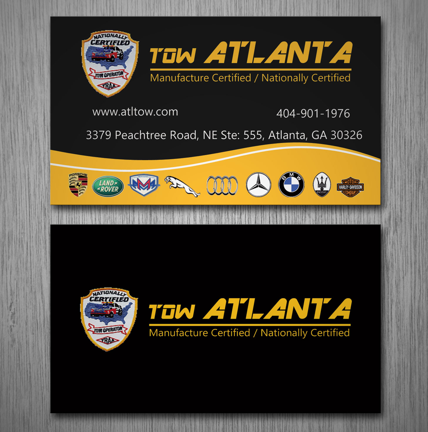Business Card Design by Lanka Ama for Tow Atlanta | Design #7924305
