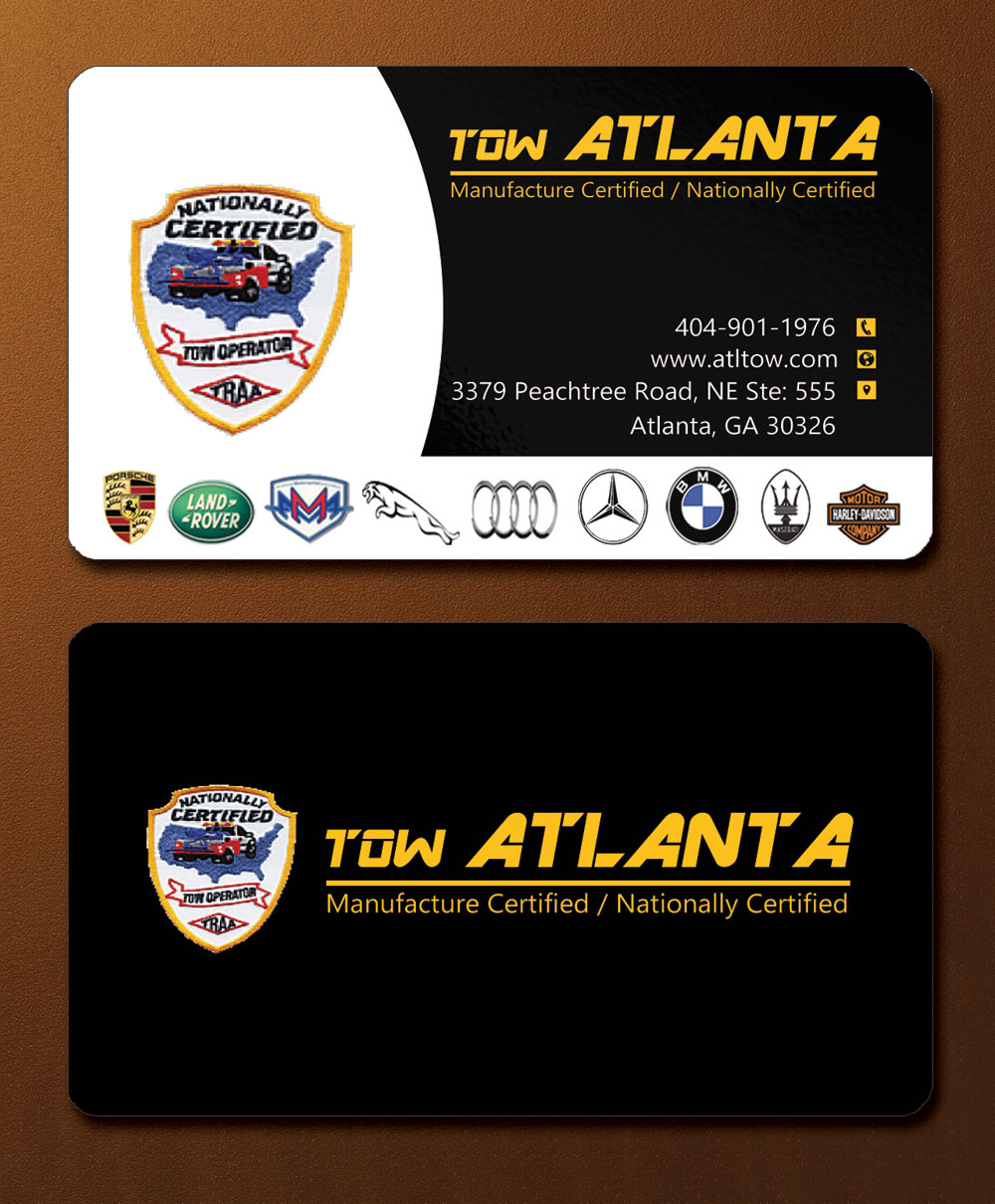 Business Card Design by Lanka Ama for Tow Atlanta | Design #7924307