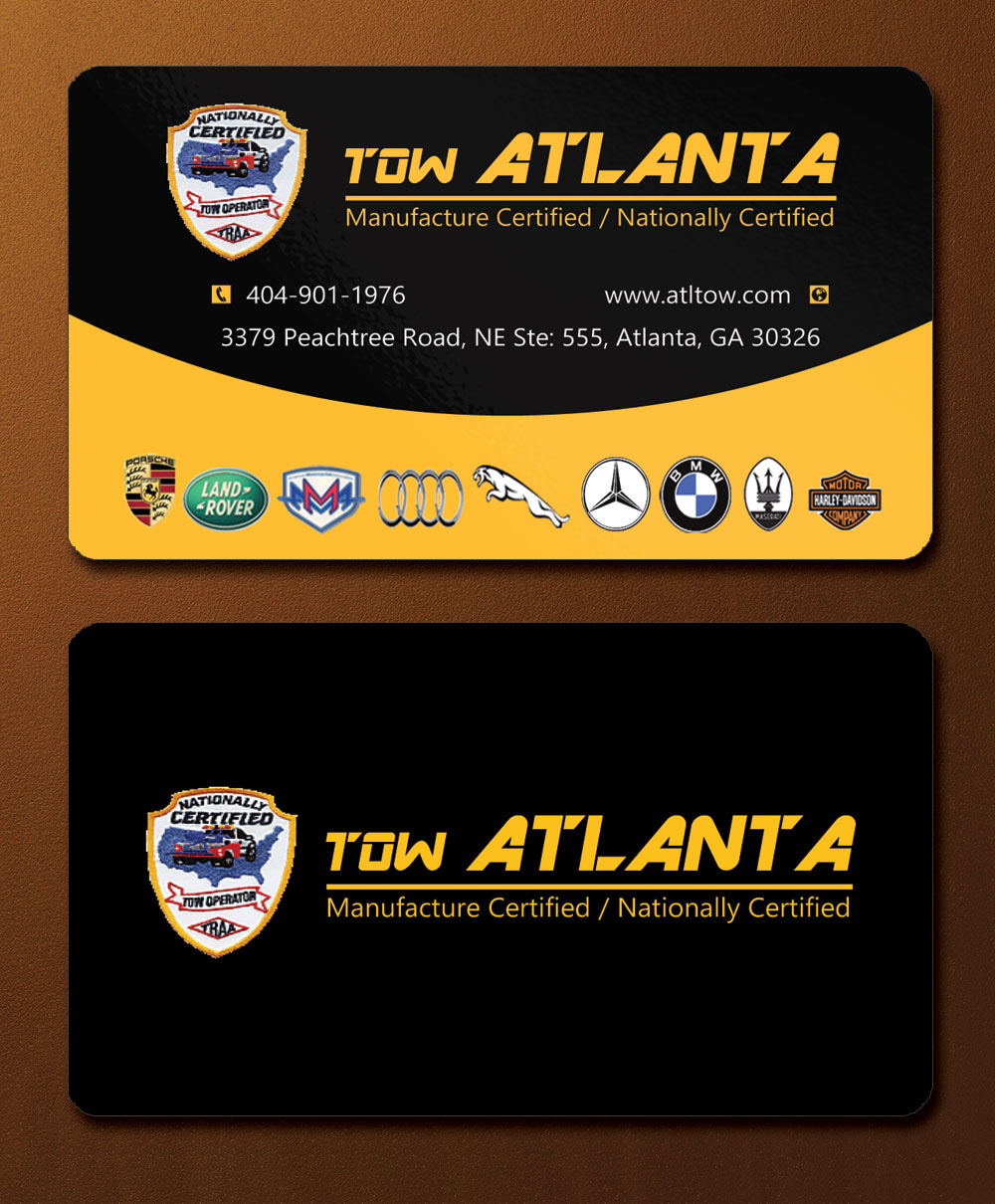 Business Card Design by Lanka Ama for Tow Atlanta | Design #7924308