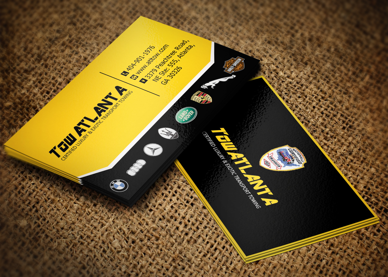 Business Card Design by Lanka Ama for Tow Atlanta | Design #8410599