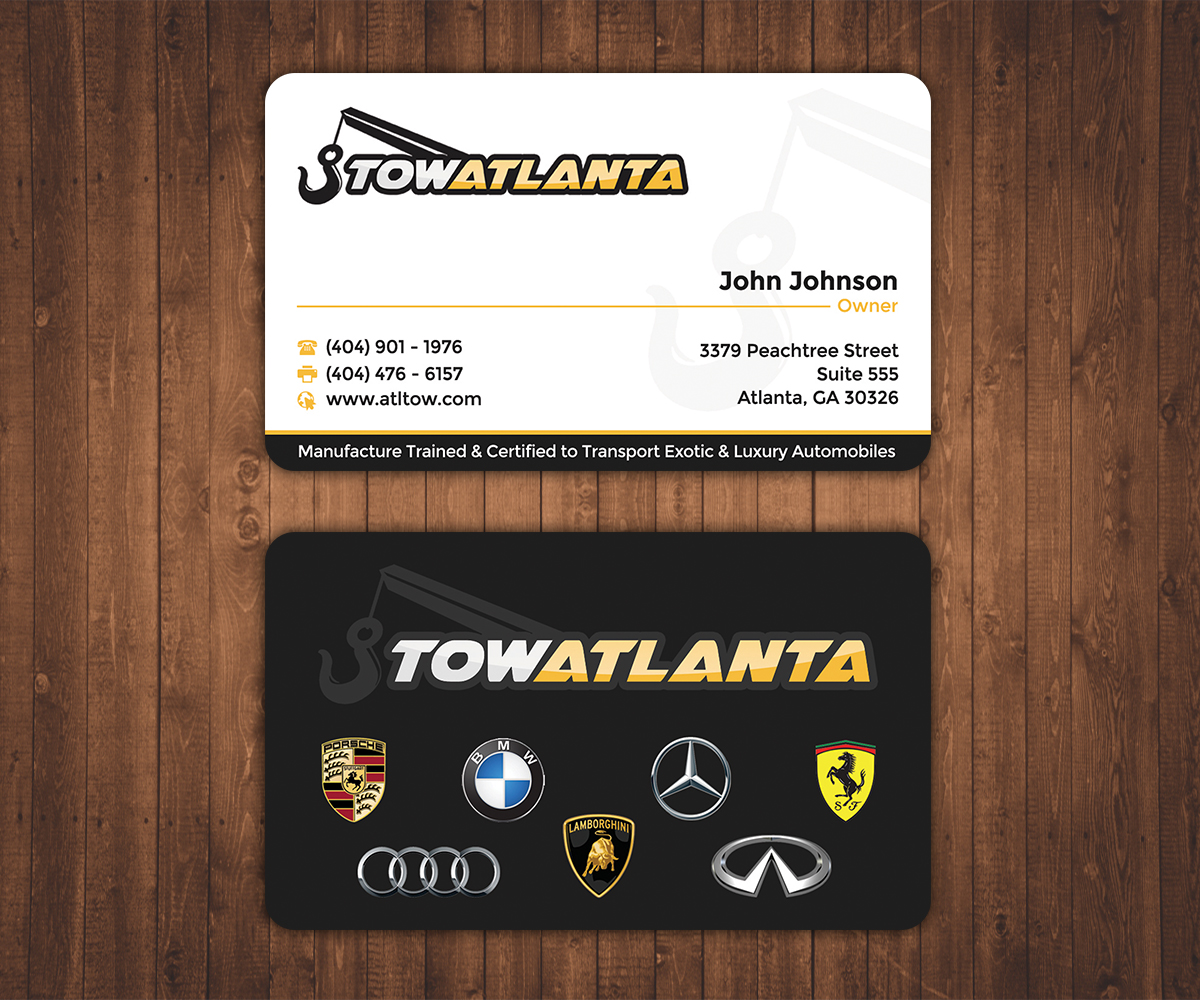 Business Card Design by Stylez Designz for Tow Atlanta | Design: #7970768