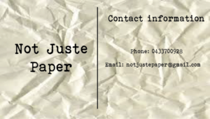 Diseño de Tarjeta de Presentación por corinpye95 para not juste paper | Diseño #7905955