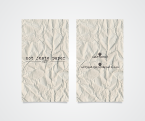 Diseño de Tarjeta de Presentación por Artissan para not juste paper | Diseño: #7908801
