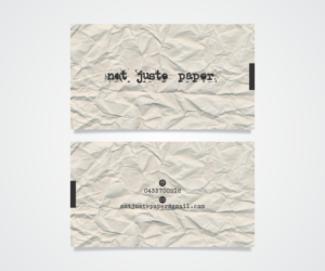Diseño de Tarjeta de Presentación por Artissan para not juste paper | Diseño: #7908802