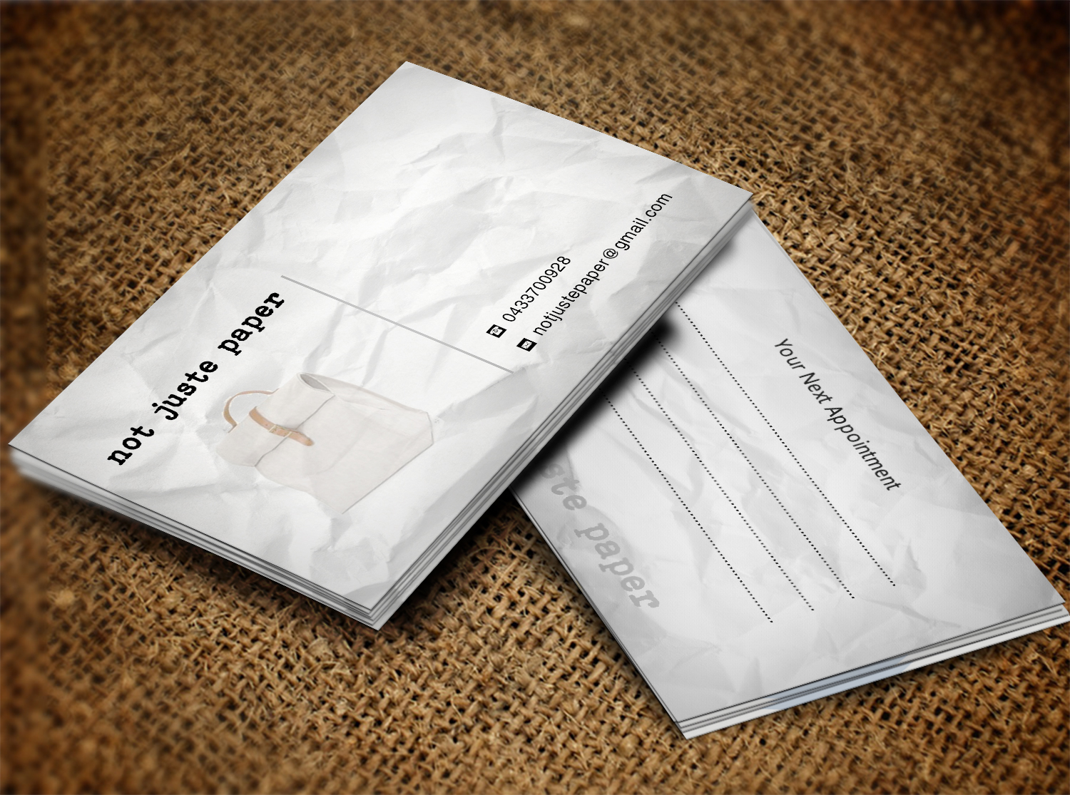 Diseño de Tarjeta de Presentación por Lanka Ama para not juste paper | Diseño #7905972