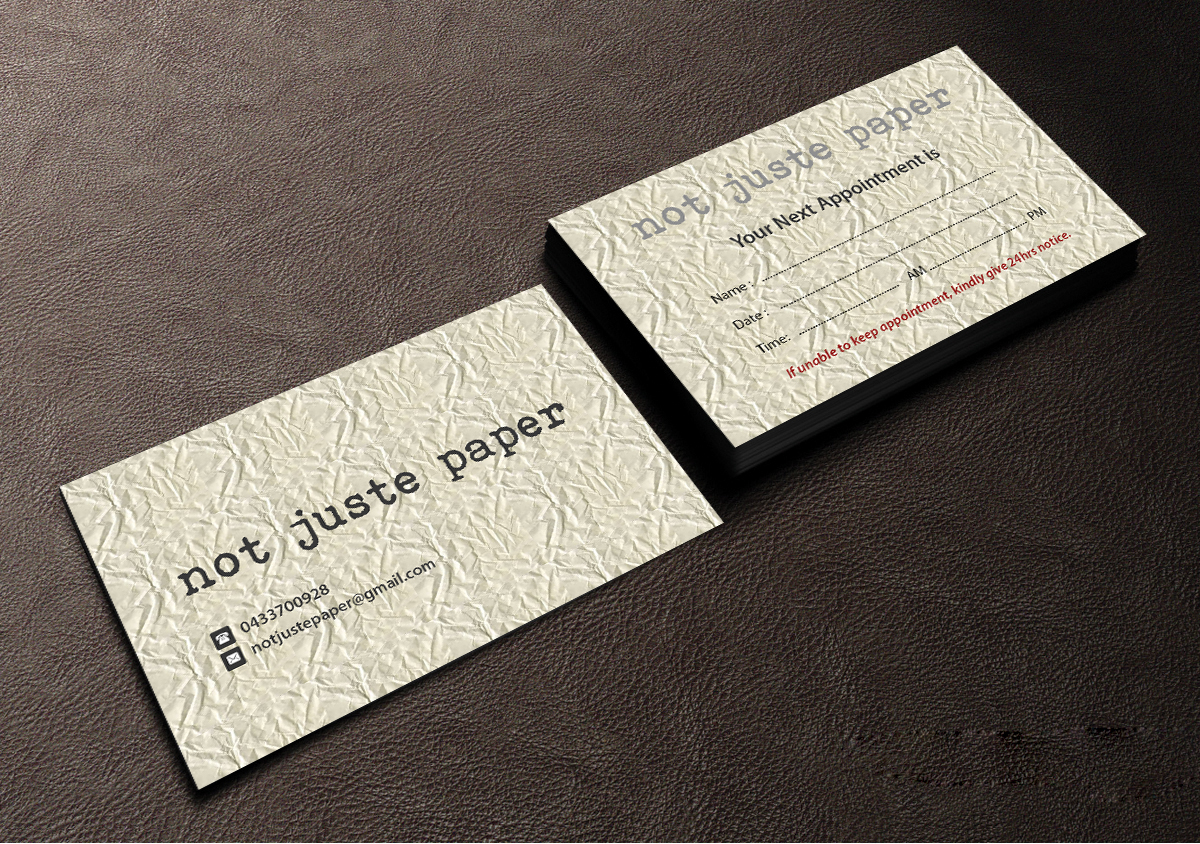 Design de Carte de Visite par Creations Box 2015 pour not juste paper | Design #7921899