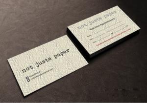 Diseño de Tarjeta de Presentación por Creations Box 2015 para not juste paper | Diseño: #7921899