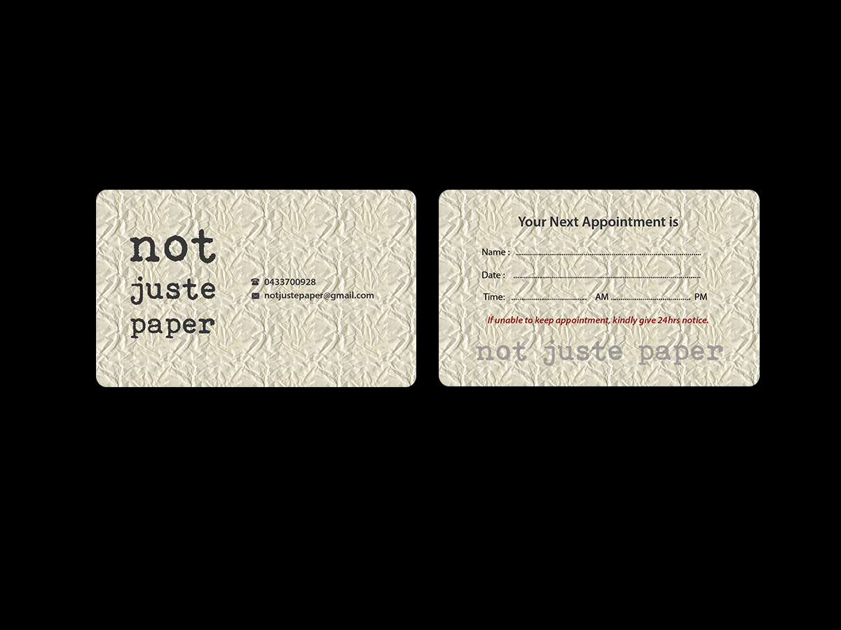 Design de Carte de Visite par Creations Box 2015 pour not juste paper | Design #7923082