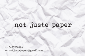 Diseño de Tarjeta de Presentación por dharly para not juste paper | Diseño: #7906531