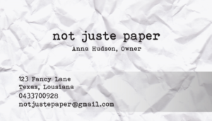 Diseño de Tarjeta de Presentación por dharly para not juste paper | Diseño: #7950703