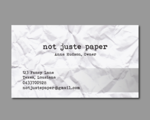Diseño de Tarjeta de Presentación por dharly para not juste paper | Diseño: #7960072