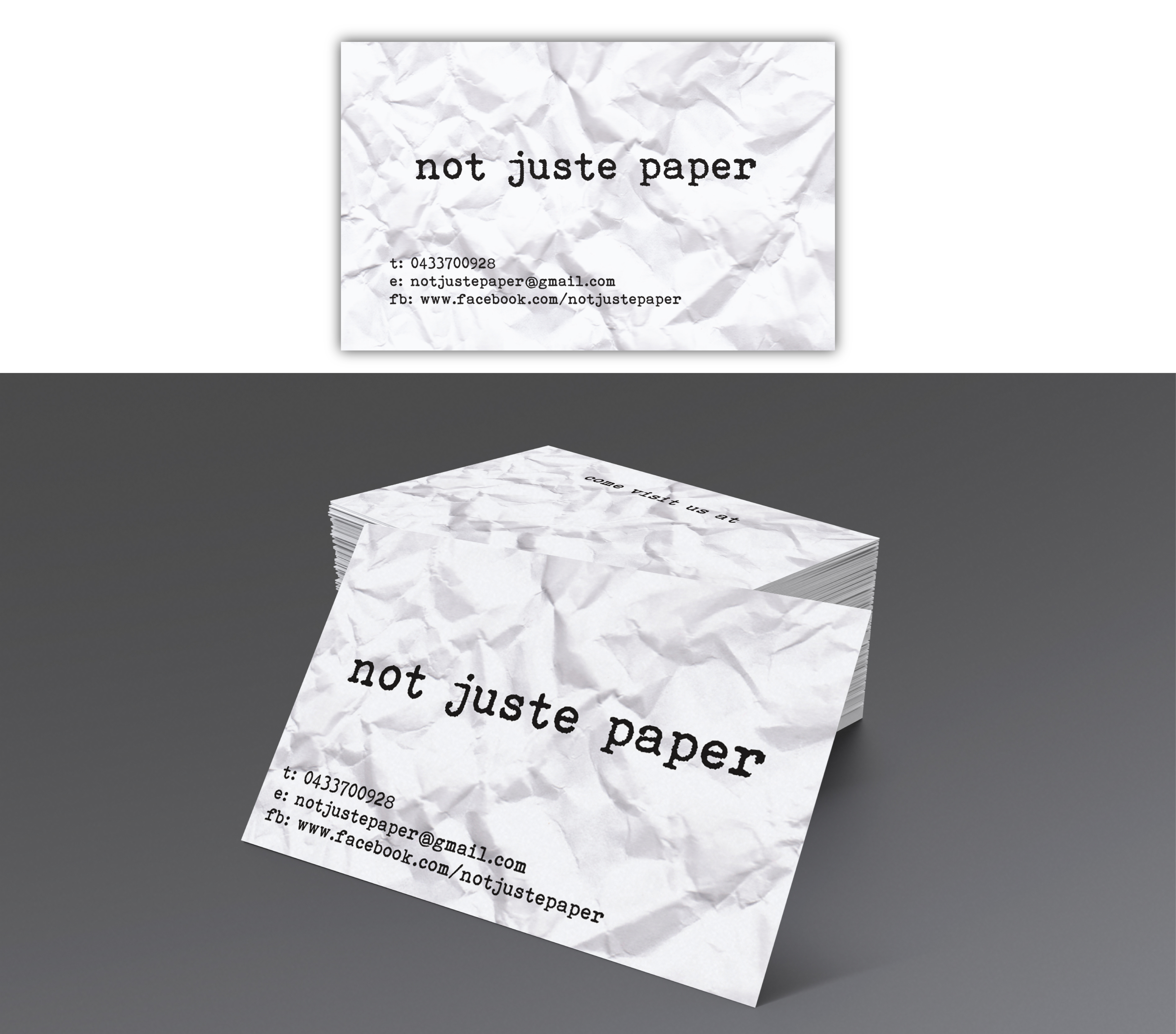 Diseño de Tarjeta de Presentación por dharly para not juste paper | Diseño #8170936