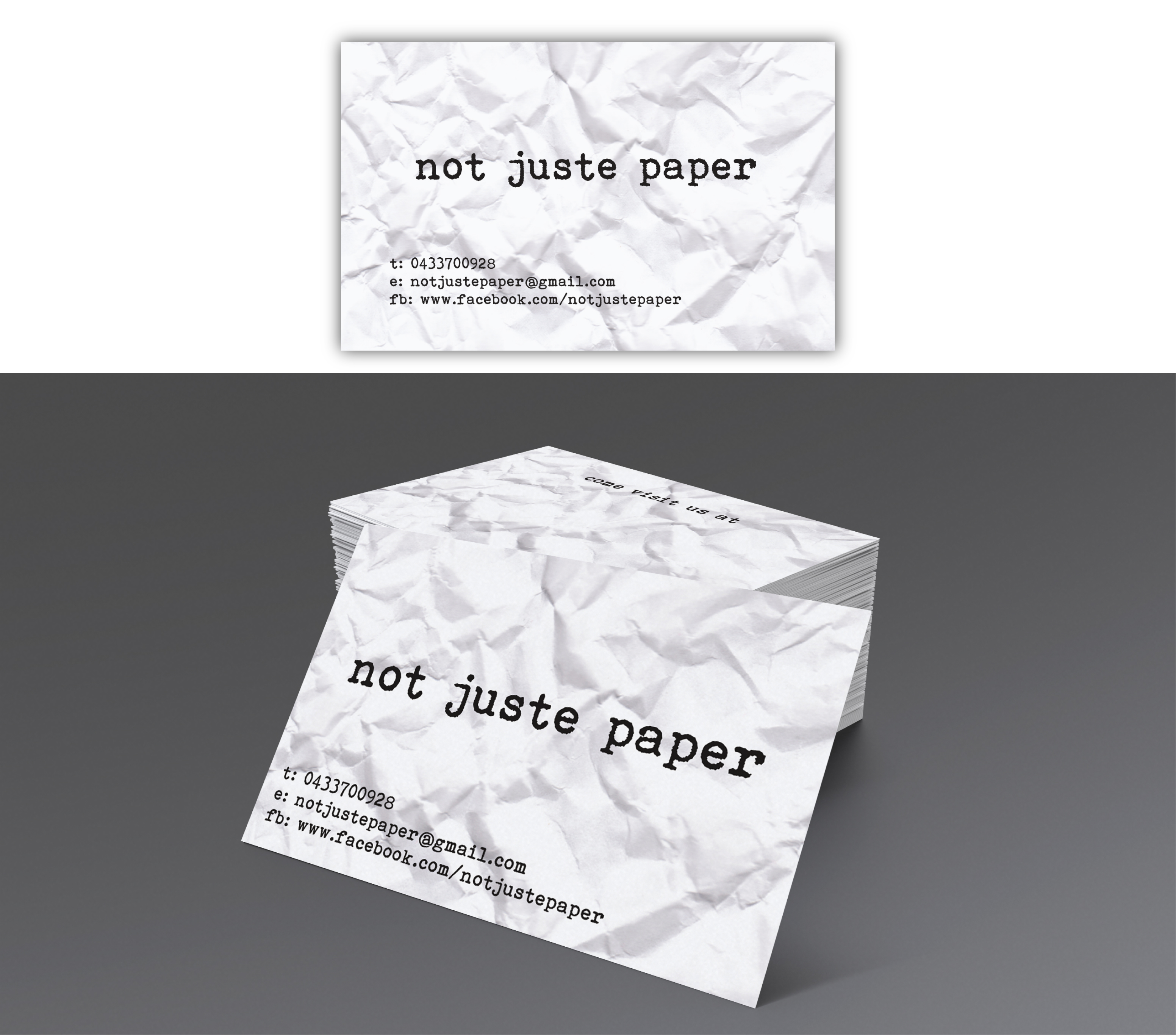 Diseño de Tarjeta de Presentación por dharly para not juste paper | Diseño #8170937