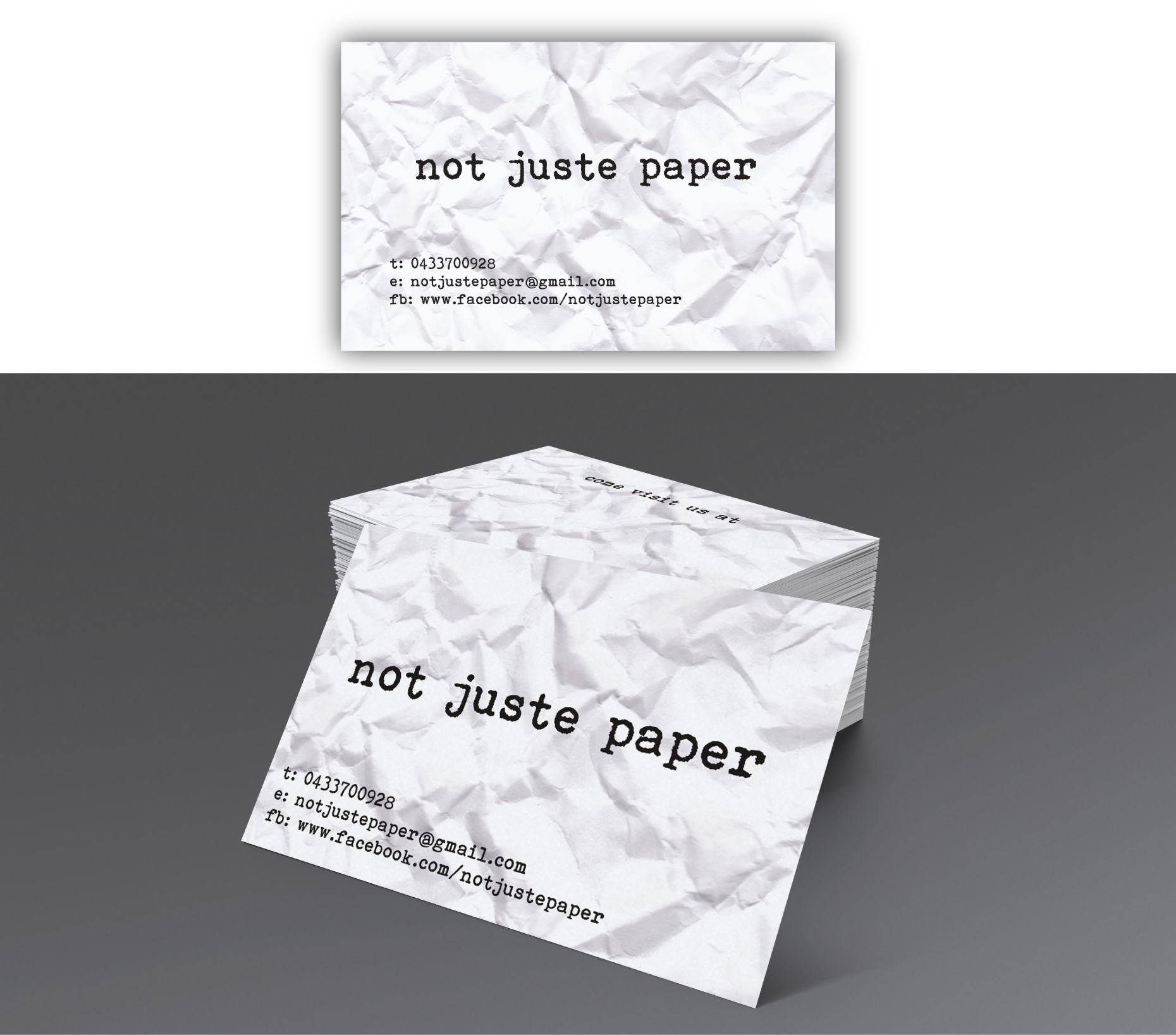 Diseño de Tarjeta de Presentación por dharly para not juste paper | Diseño: #8170938