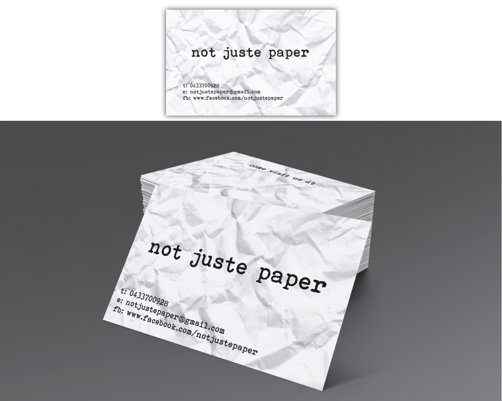 Diseño de Tarjeta de Presentación por dharly para not juste paper | Diseño #8170939