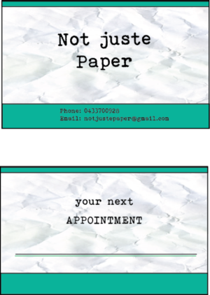 Diseño de Tarjeta de Presentación por pavithraag para not juste paper | Diseño #7924943