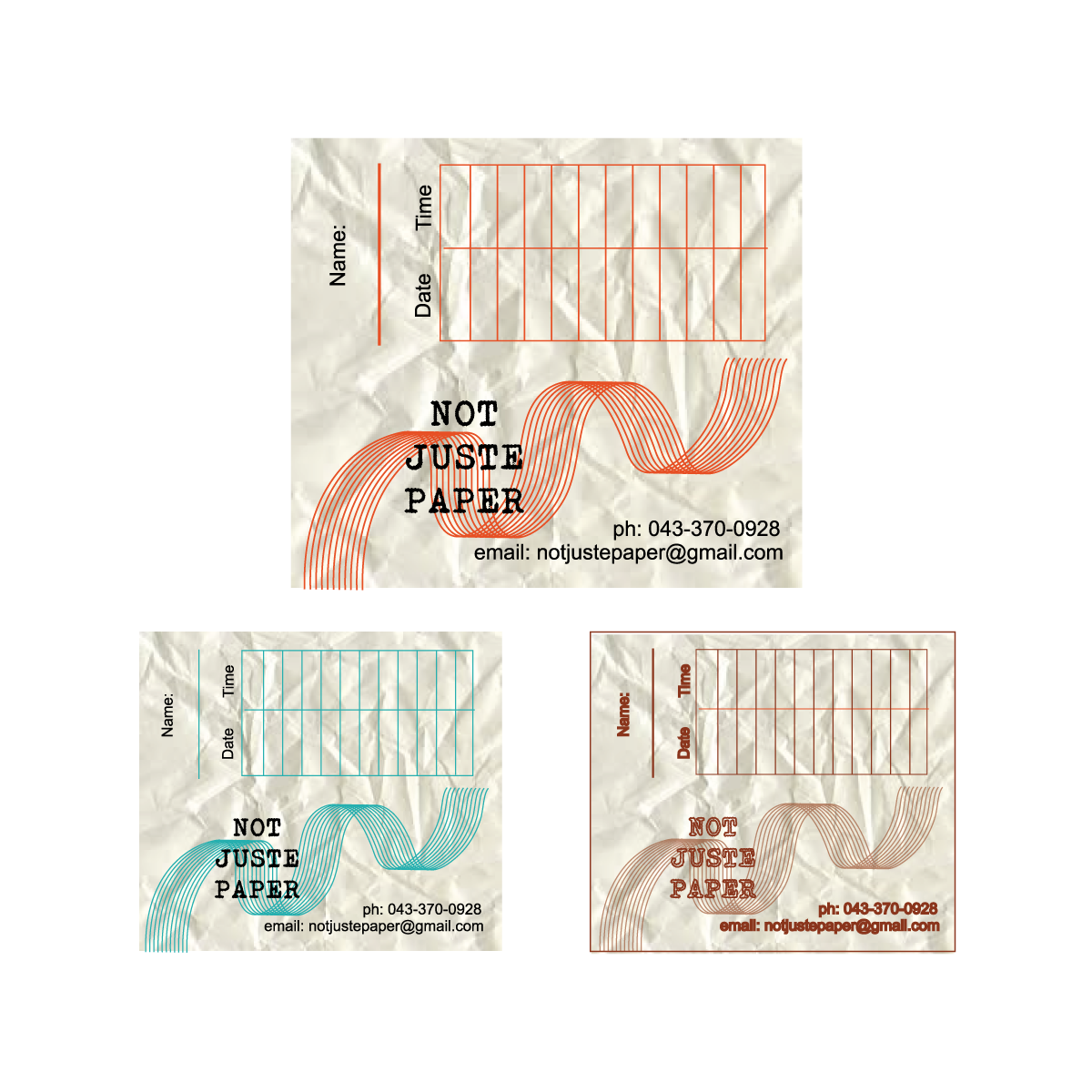 Business Card Design by Gloria Wilkins for not juste paper | Design #7906592