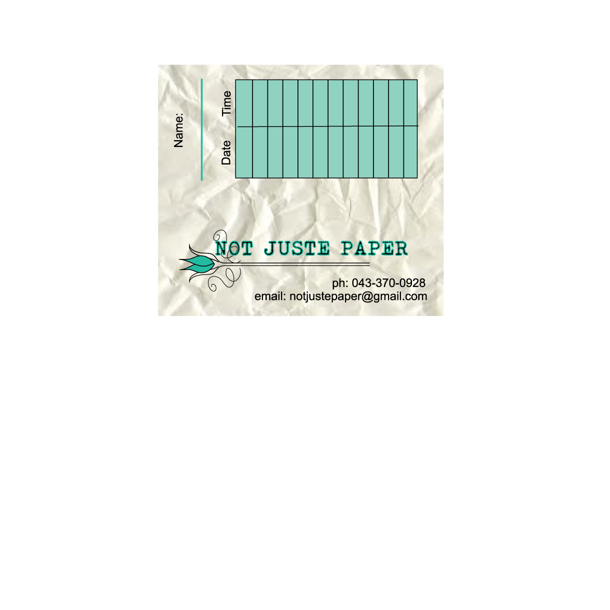 Diseño de Tarjeta de Presentación por Gloria Wilkins para not juste paper | Diseño #7916157