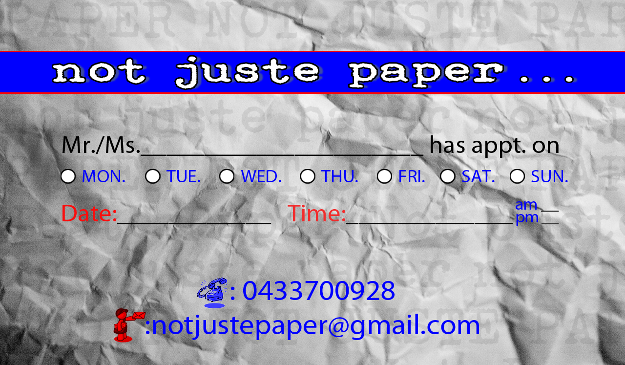 Diseño de Tarjeta de Presentación por Jgam2602 para not juste paper | Diseño #11875041