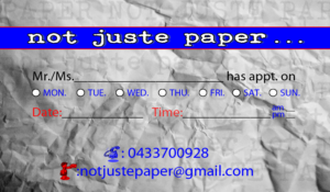 Diseño de Tarjeta de Presentación por Jgam2602 para not juste paper | Diseño #11875041