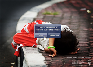 Non-profit organisation for street children in Indonesia | Advertisement Design by Visualland