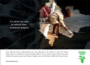 Non-profit organisation for street children in Indonesia | Advertisement Design by OMSPlus Creative Solutions