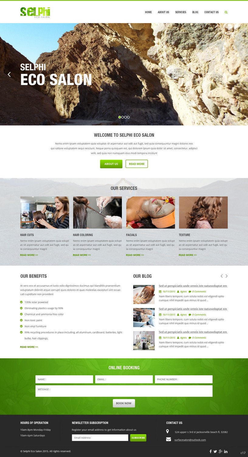 Web Design by pb for Selphi Eco Salon | Design #7920991