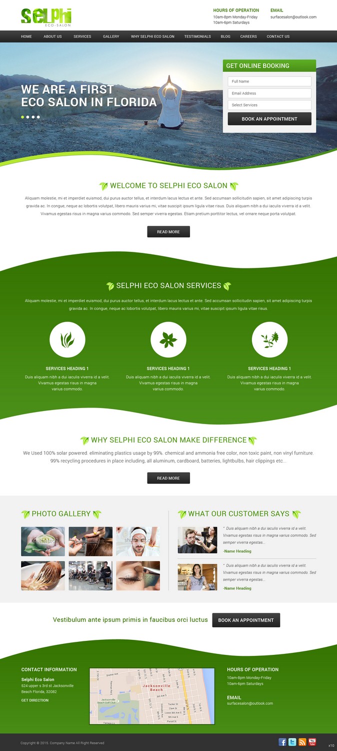 Web Design par pb pour Selphi Eco Salon | Design : #7929650