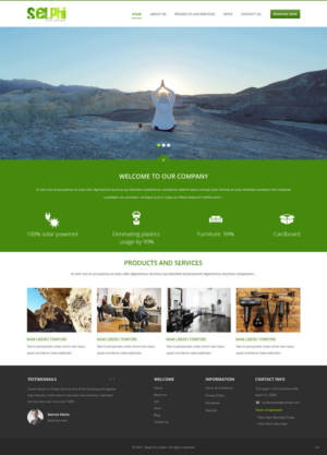 Web Design par pb pour Selphi Eco Salon | Design : #7929653