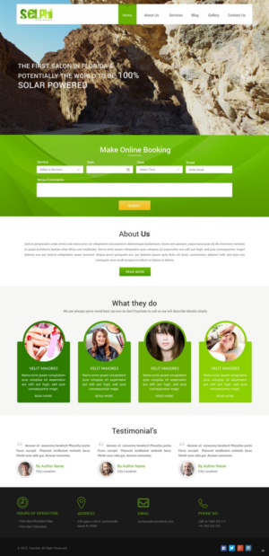 Web Design par pb pour Selphi Eco Salon | Design : #7929659