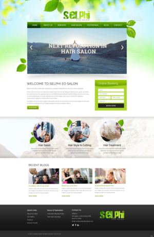 Web Design par pb pour Selphi Eco Salon | Design : #7951480