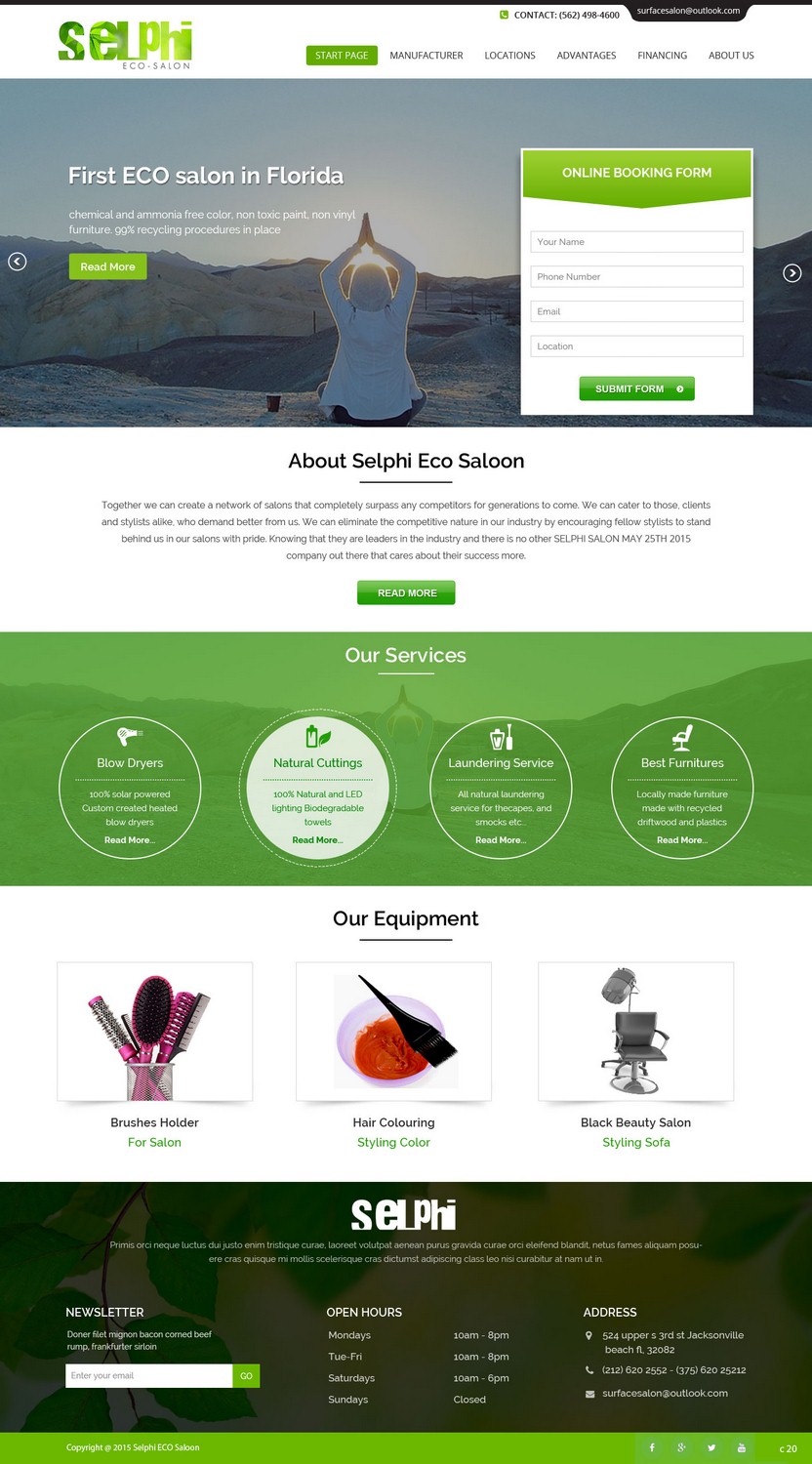 Web Design by pb for Selphi Eco Salon | Design #7960030